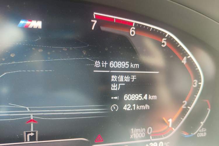 Used BMW 7 Series 2019 730Li M Sport Package Odometer Close Up
