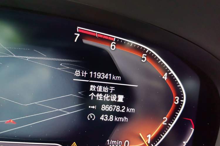 Used BMW 7 Series 2019 Updated 730Li Luxury Package Odometer Close Up