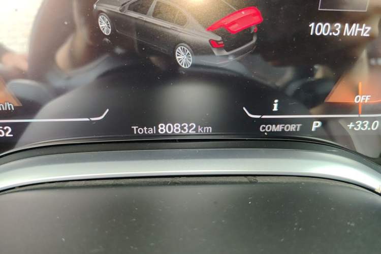 Used BMW 7 Series 2019 Updated 730Li Luxury Package Odometer Close Up