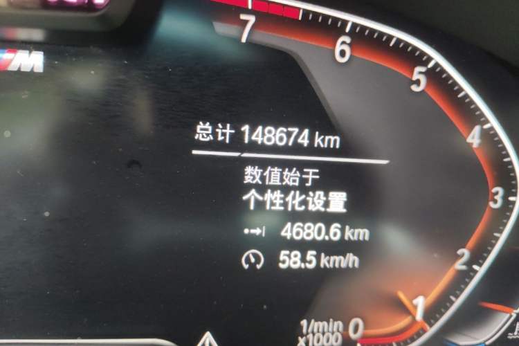 Used BMW 7 Series 2019 Updated 740Li Luxury Version M Sport Package Odometer Close Up