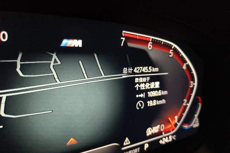 Used BMW 7 Series 2019 730Li M Sport Package Odometer Close Up