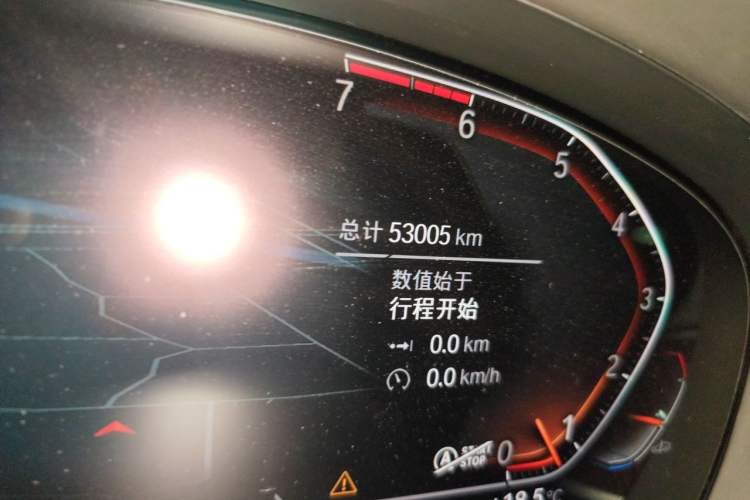 Used BMW 7 Series 2019 Updated 730Li Luxury Package Odometer Close Up