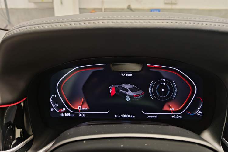 Used BMW 7 Series 2019 Refresh M760Li xDrive V12 Luxury Package Odometer Close Up