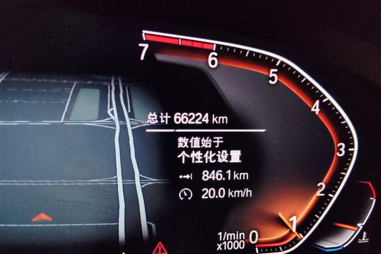 Used BMW 7 Series 2019 730Li Luxury Package Odometer Close Up