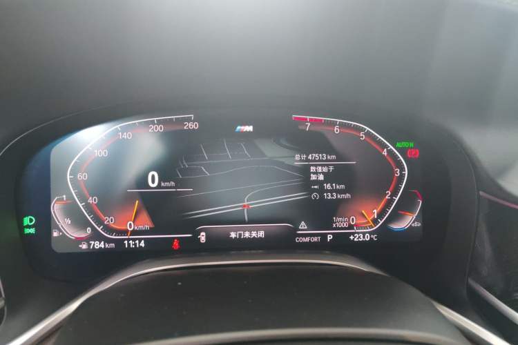 Used BMW 7 Series 2021 730Li M Sport Package Odometer Close Up