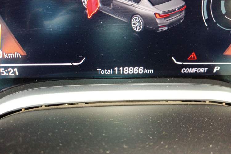 Used BMW 7 Series 2021 730Li M Sport Package Odometer Close Up