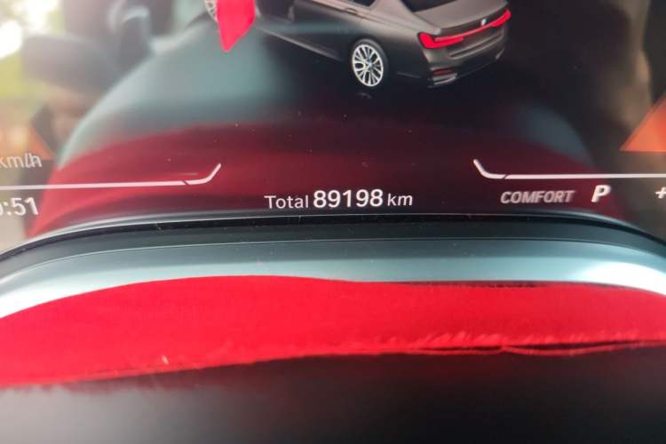 Used BMW 7 Series 2021 730Li M Sport Package Odometer Close Up