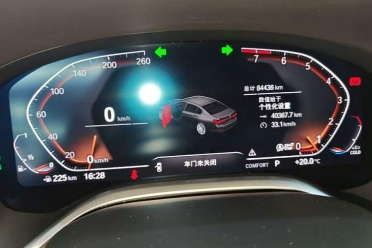 Used BMW 7 Series 2021 730Li Luxury Package Odometer Close Up