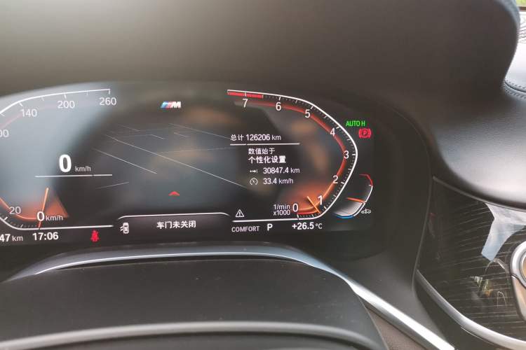 Used BMW 7 Series 2021 740Li Leading Model M Sport Package Odometer Close Up