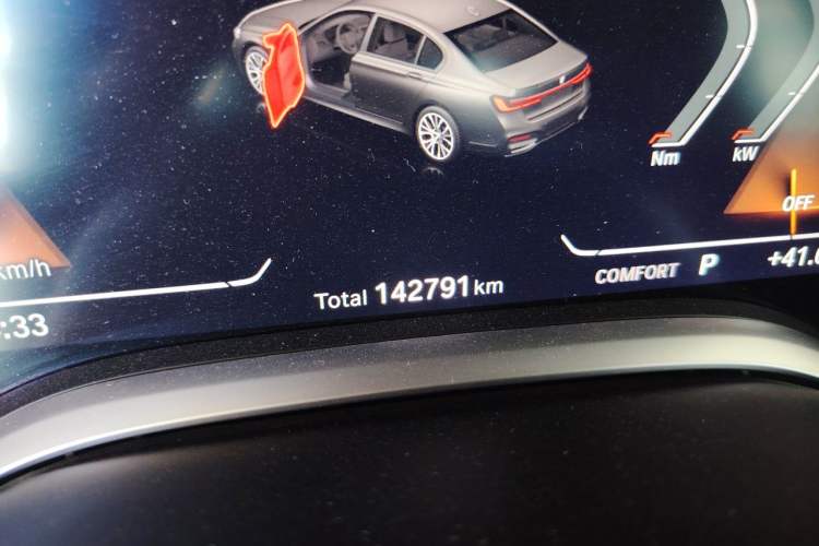 Used BMW 7 Series 2021 730Li M Sport Package Odometer Close Up