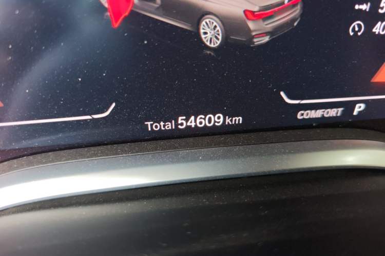 Used BMW 7 Series 2021 740Li Leading Model M Sport Package Odometer Close Up