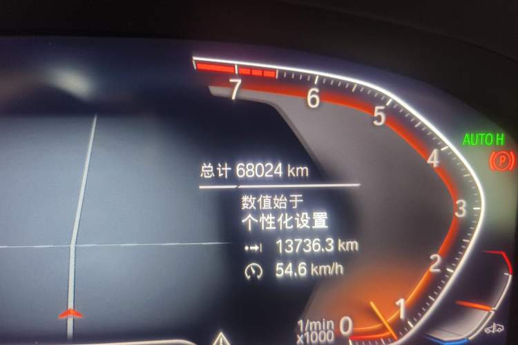 Used BMW 7 Series 2021 730Li Luxury Package Odometer Close Up