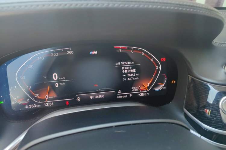 Used BMW 7 Series 2021 730Li M Sport Package Odometer Close Up