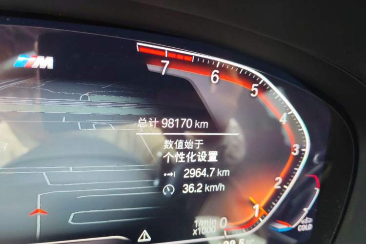 Used BMW 7 Series 2021 730Li M Sport Package Odometer Close Up