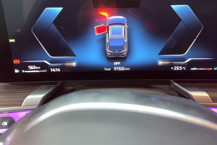 Used BMW 7 Series 2023 740Li Leading Model M Sport Package Odometer Close Up