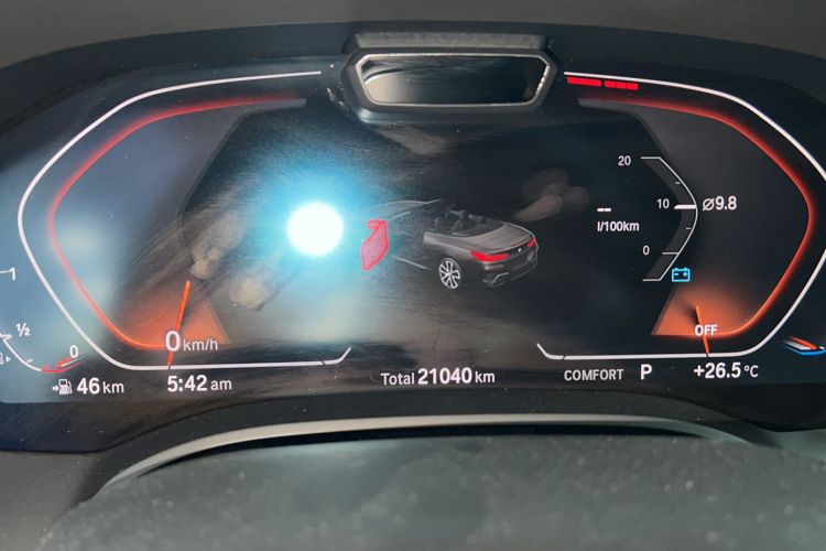 Used BMW 8 Series 2019 840i Convertible Coupe M Sport Package Odometer Close Up