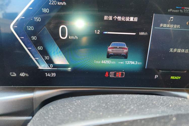 Used BMW i4 2022 eDrive40 Odometer Close Up