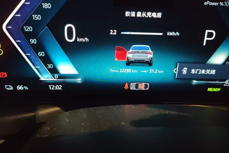 Used BMW i4 2023 eDrive35 Odometer Close Up