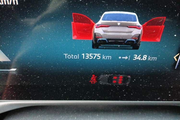 Used BMW i4 2023 eDrive35 Odometer Close Up