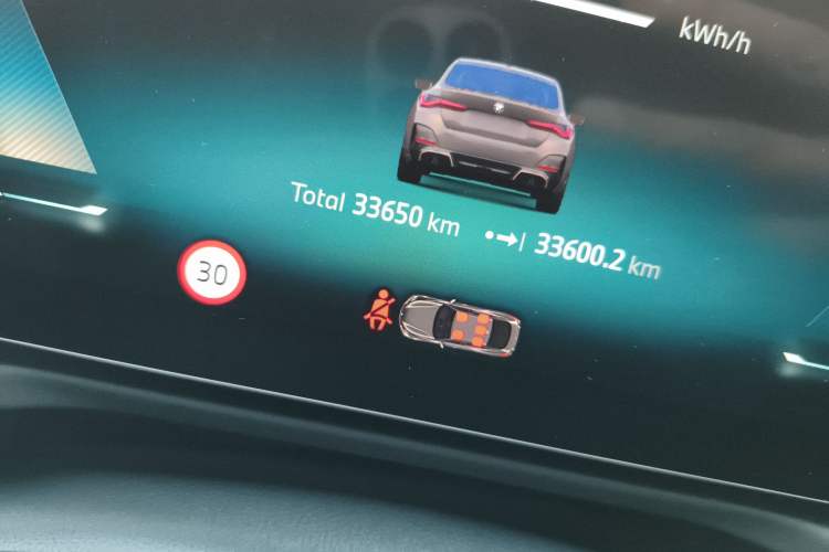 Used BMW i4 2023 M50 Odometer Close Up
