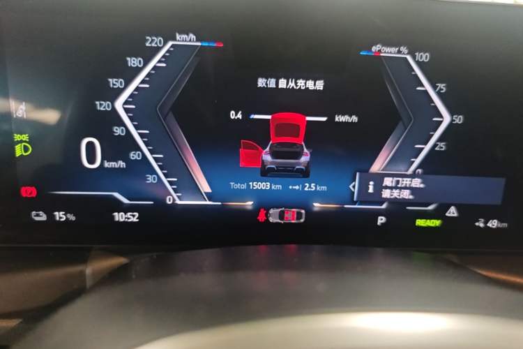 Used BMW i4 2023 eDrive35 Odometer Close Up