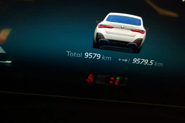 Used BMW i4 2023 eDrive35 Odometer Close Up