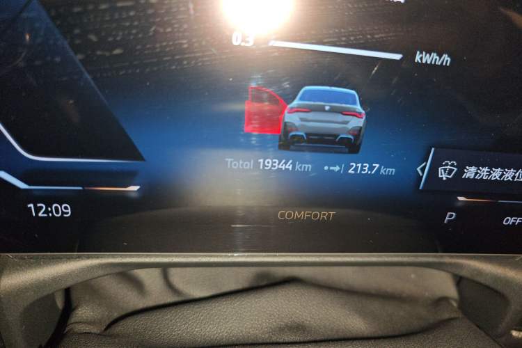 Used BMW i4 2023 eDrive40 Odometer Close Up