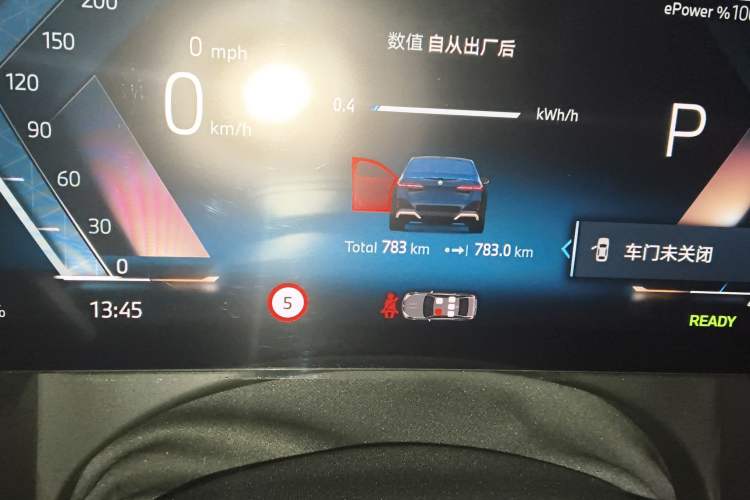 Used BMW i5 2024 eDrive 35L M Sport Package Odometer Close Up