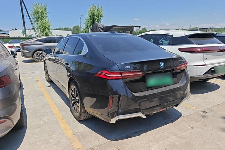 Used BMW i5 2024 eDrive 35L Luxury Model with M Sport Package Rear Left 45 Deg