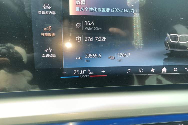 Used BMW i5 2024 eDrive 35L Luxury Model with M Sport Package Odometer Close Up