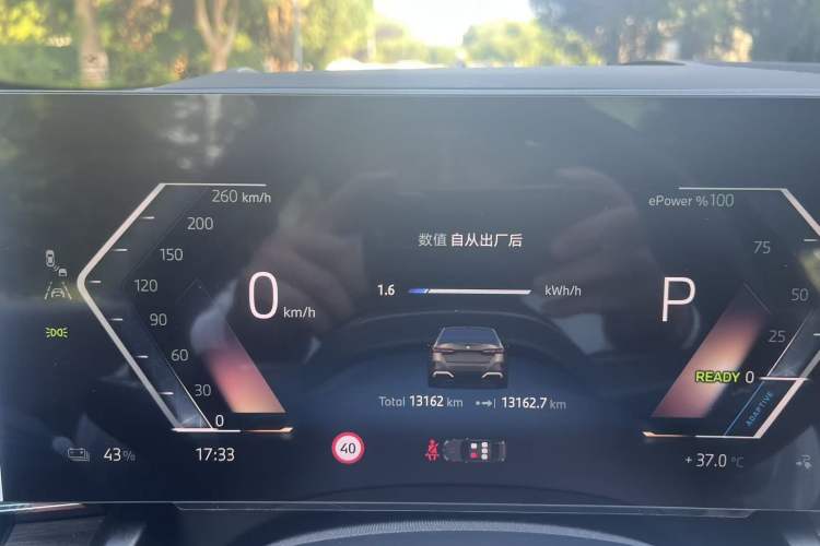 Used BMW i5 2024 eDrive 35L Luxury Model with M Sport Package Odometer Close Up