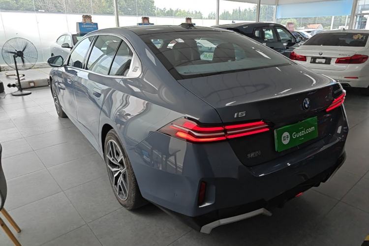 Used BMW i5 2024 eDrive 35L Luxury Model with M Sport Package Rear Left 45 Deg