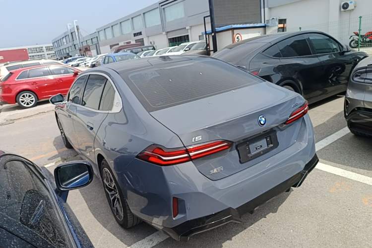 Used BMW i5 2024 eDrive 35L Luxury Model with M Sport Package Rear Left 45 Deg
