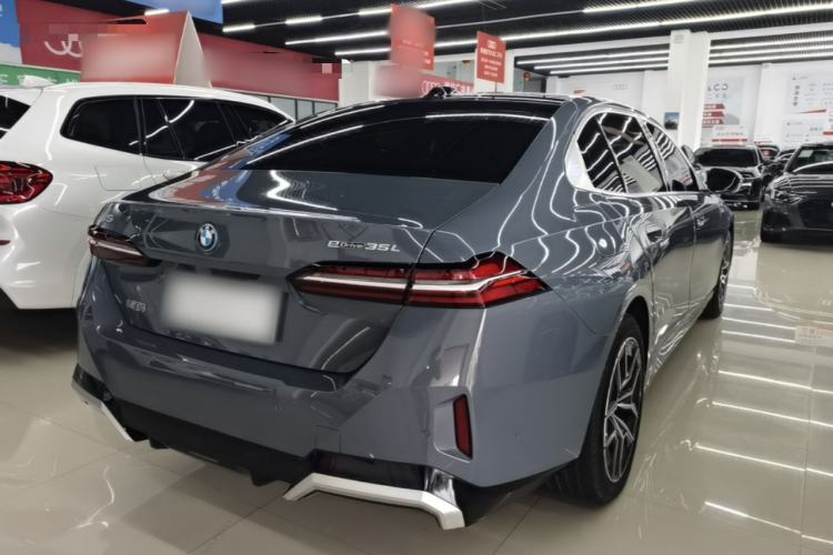 Used BMW i5 2024 eDrive 35L Luxury Model with M Sport Package Rear Right 45 Deg