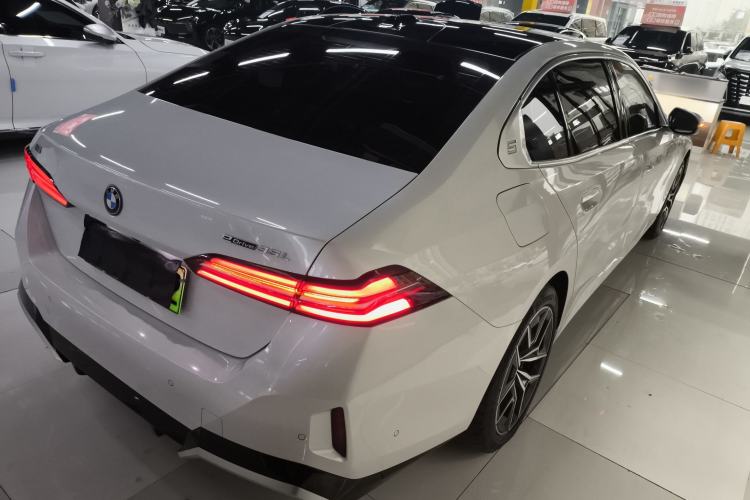 Used BMW i5 2024 eDrive 35L Luxury Model with M Sport Package Rear Right 45 Deg