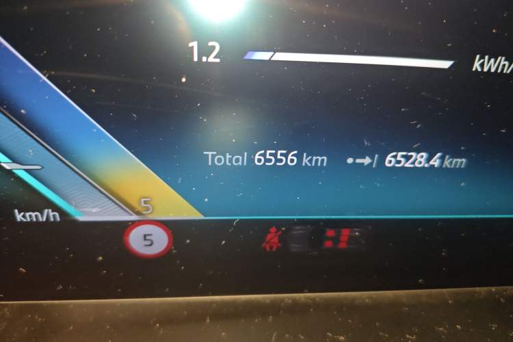 Used BMW iX 2023 xDrive40 Odometer Close Up