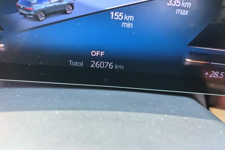 Used BMW iX 2022 xDrive40 Odometer Close Up