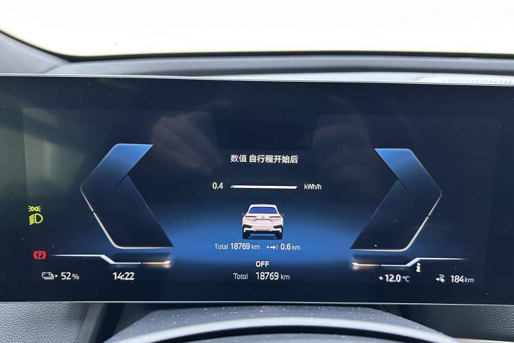 Used BMW iX 2022 xDrive40 Odometer Close Up