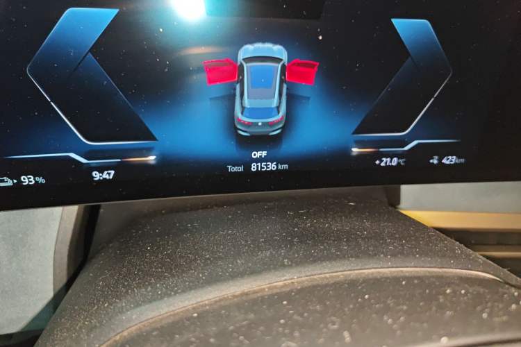 Used BMW iX 2023 xDrive40 Odometer Close Up