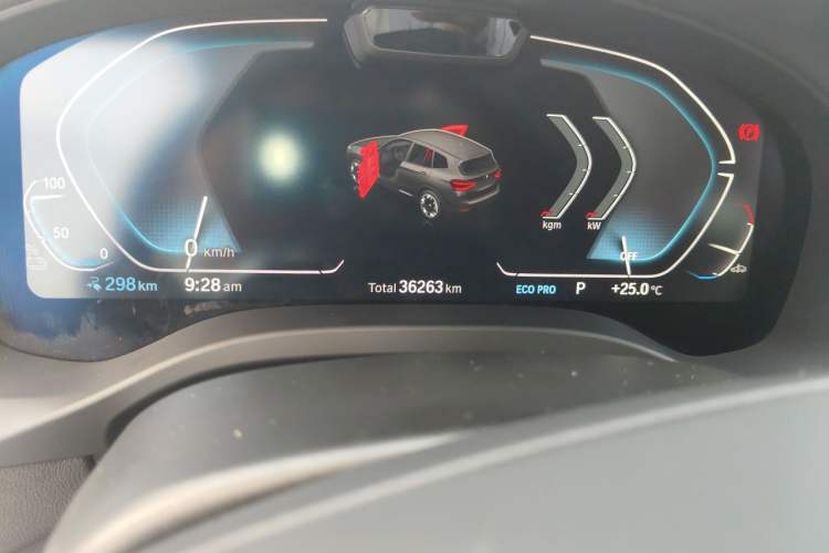 Used BMW iX3 2021 Leading Model Odometer Close Up