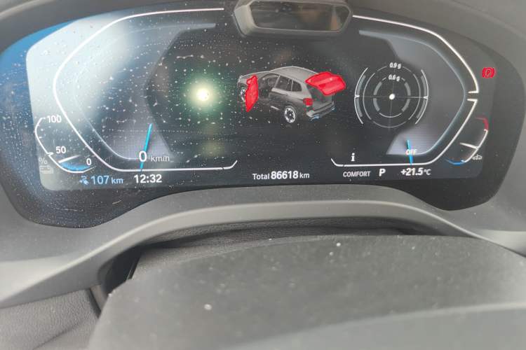Used BMW iX3 2022 Updated Leading Version Odometer Close Up