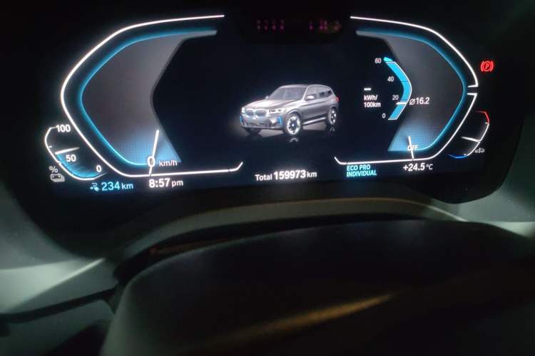 Used BMW iX3 2022 Leading Model Odometer Close Up