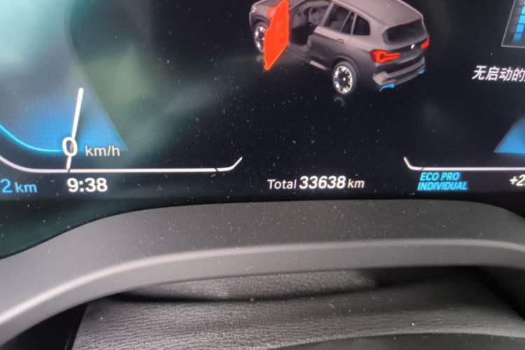 Used BMW iX3 2022 Leading Type Odometer Close Up