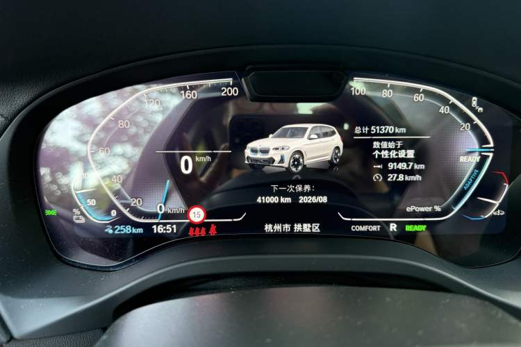Used BMW iX3 2022 Updated Leading Type Odometer Close Up
