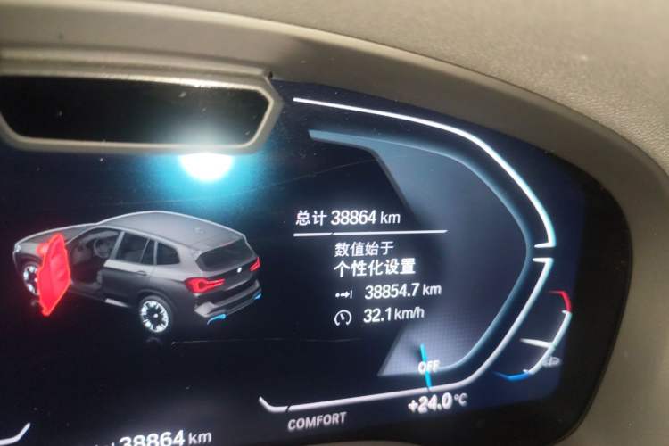 Used BMW iX3 2022 Updated Leading Version Odometer Close Up