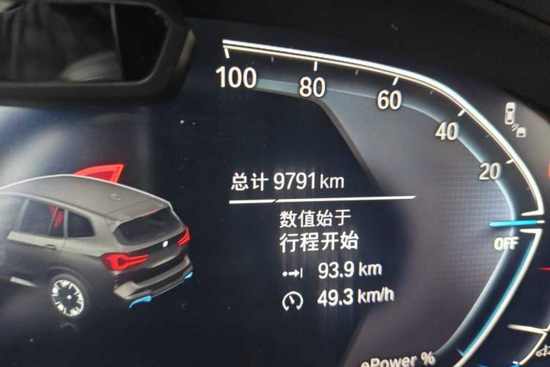 Used BMW iX3 2024 Leading Model Odometer Close Up