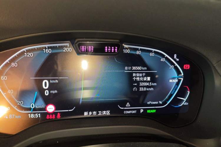 Used BMW iX3 2024 Leading Model Odometer Close Up