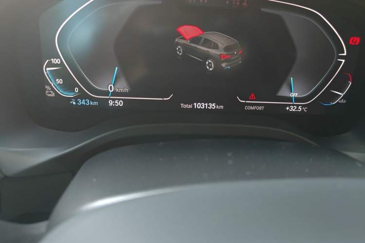 Used BMW iX3 2024 Leading Model Odometer Close Up