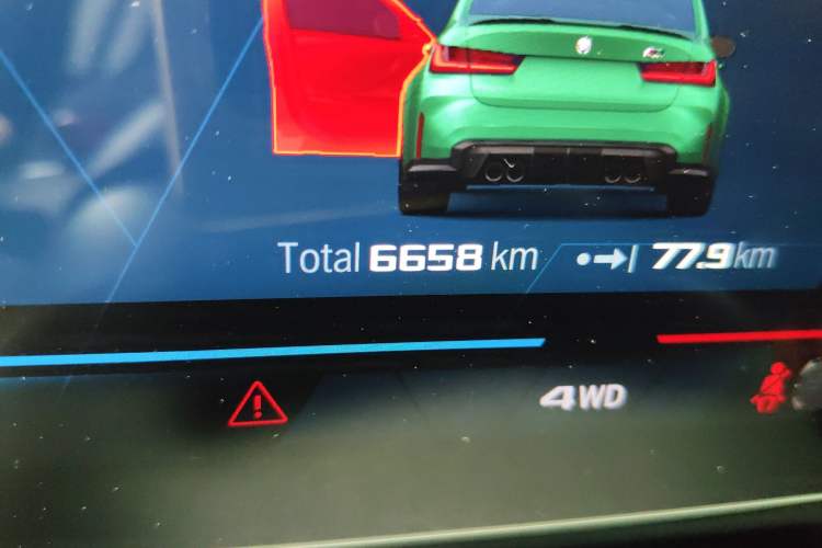 Used BMW M3 2024 M3 Sedan M xDrive Thunder Edition Odometer Close Up