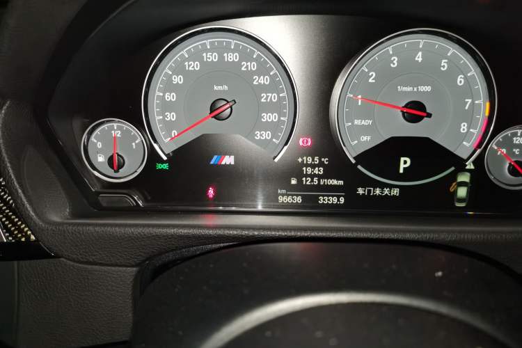Used BMW M3 2016 M3 four-door sedan Odometer Close Up